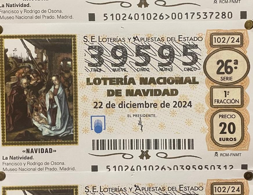 Ya puedes adquirir la Lotería de Navidad 2024 de la Hermandad, ¿Y si este año nos toca?