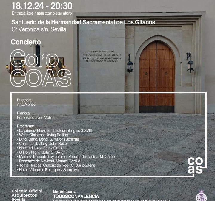 Concierto Solidario por Valencia del Coro del Colegio Oficial de Arquitectos de Sevilla