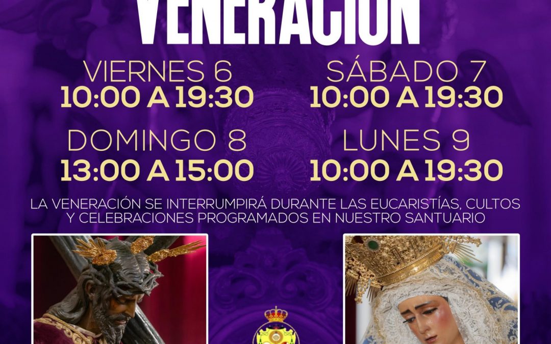 Horarios Veneración del Señor de la Salud y la Virgen de las Angustias con motivo del IIº Congreso Internacional de Hermandades y Piedad Popular