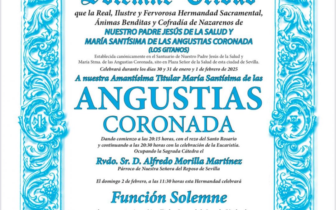 Solemne Triduo a María Santísima de las Angustias